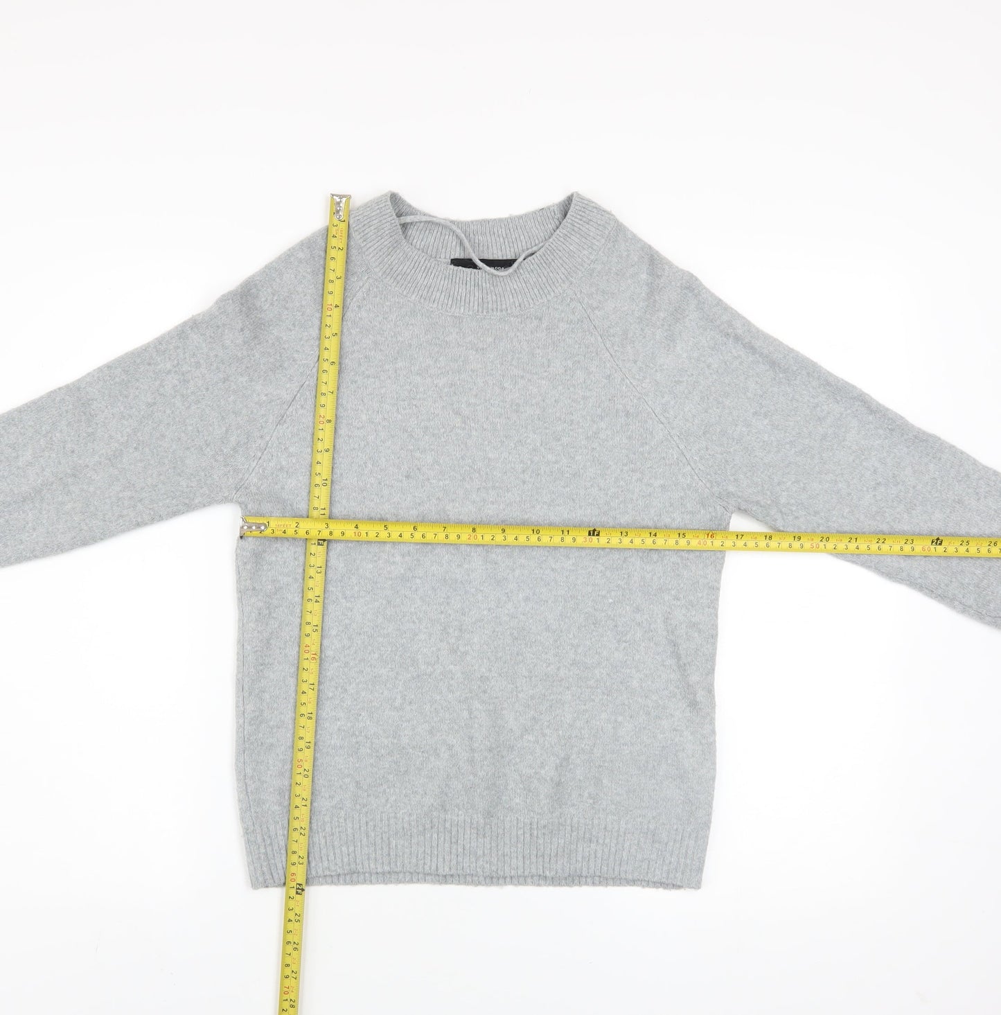 Vero Moda Women's Grey Crew Neck Knit Jumper Size S