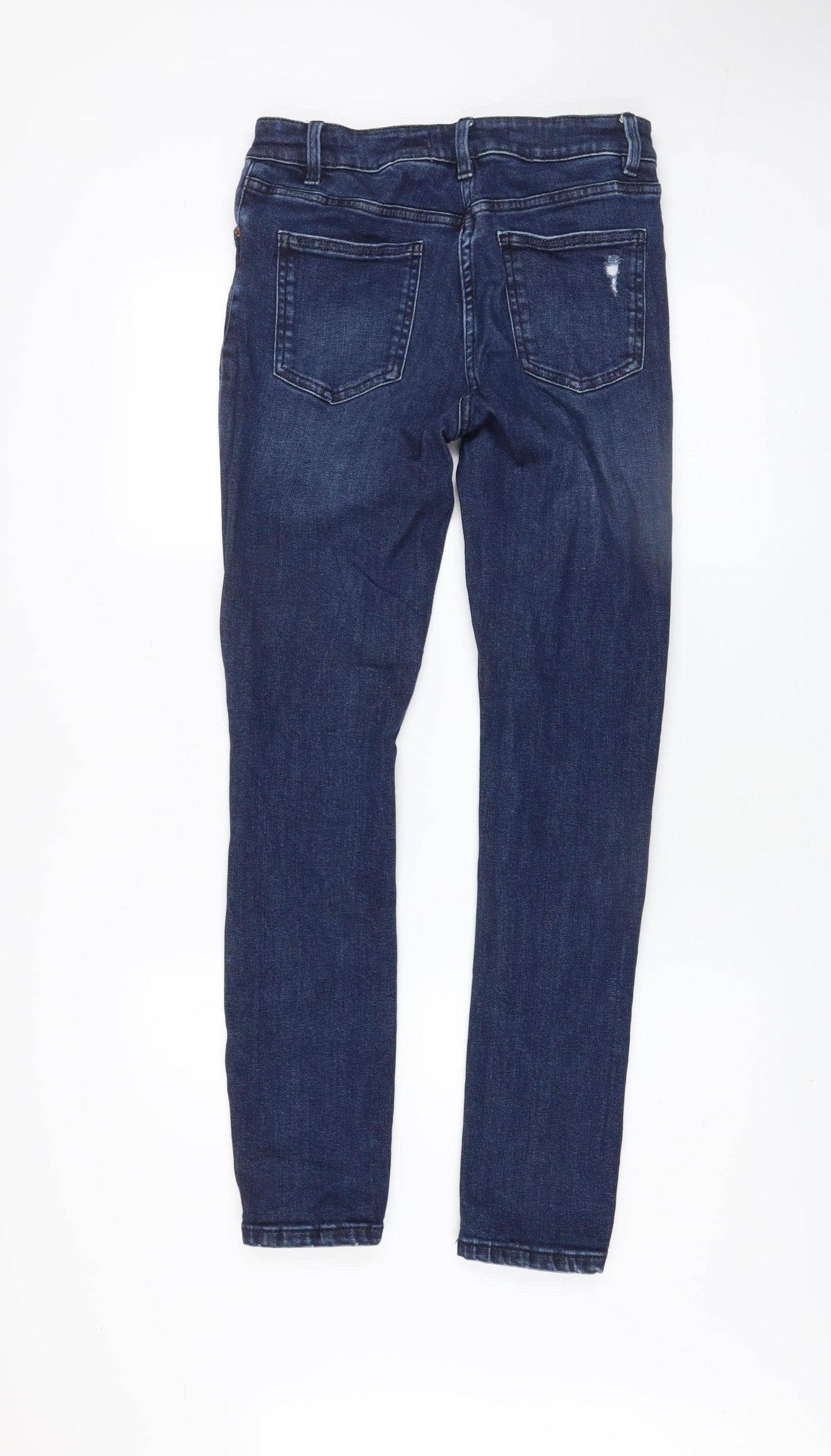 Next Women’s Blue Skinny Jeans Size 10L Tall Distressed Denim