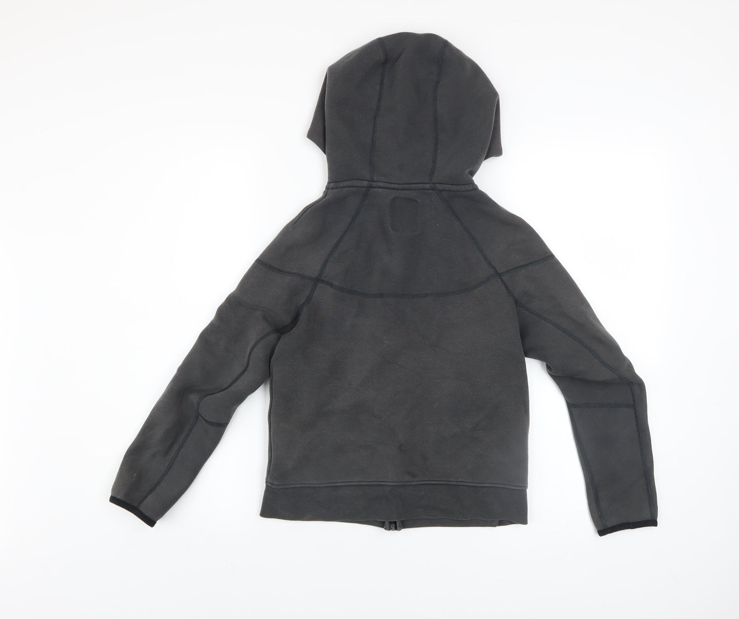 Nike Boys Grey Full Zip Hoodie M 137-147cm Cotton Blend Sportswear