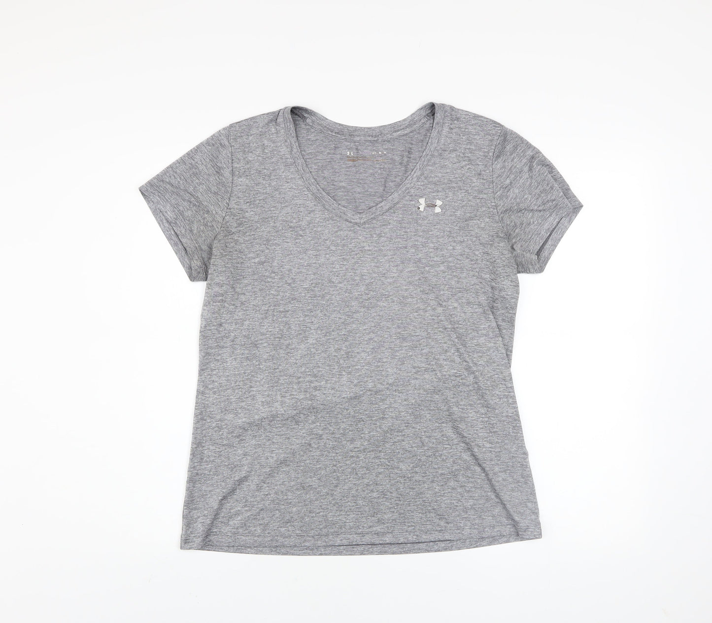 Under Armour Men Grey V-Neck Athletic Fit T-Shirt Size M