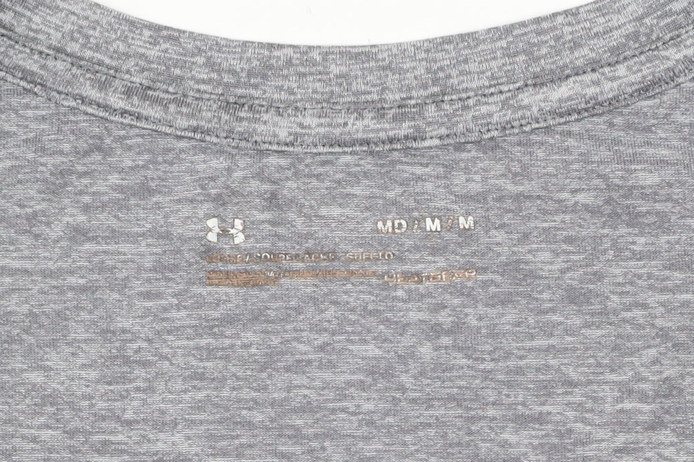 Under Armour Men Grey V-Neck Athletic Fit T-Shirt Size M