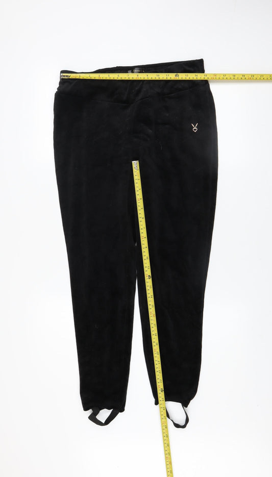 Cardio Bunny Women's Black Velour XL Stretch Leggings