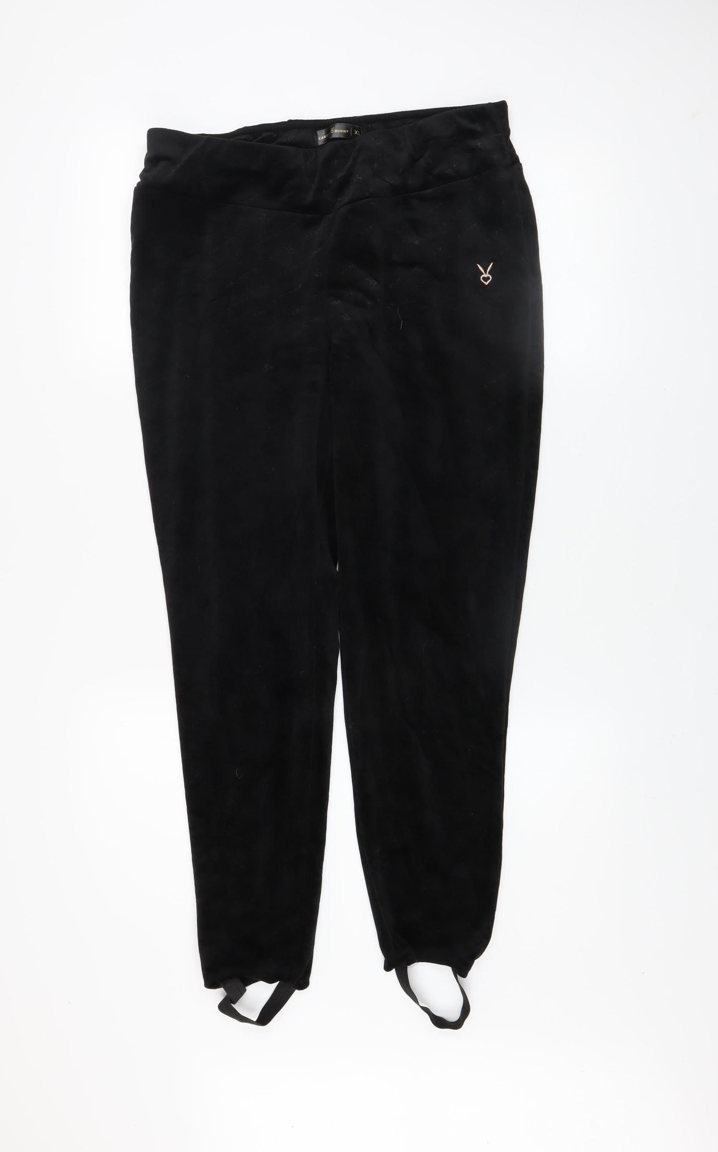 Cardio Bunny Women's Black Velour XL Stretch Leggings