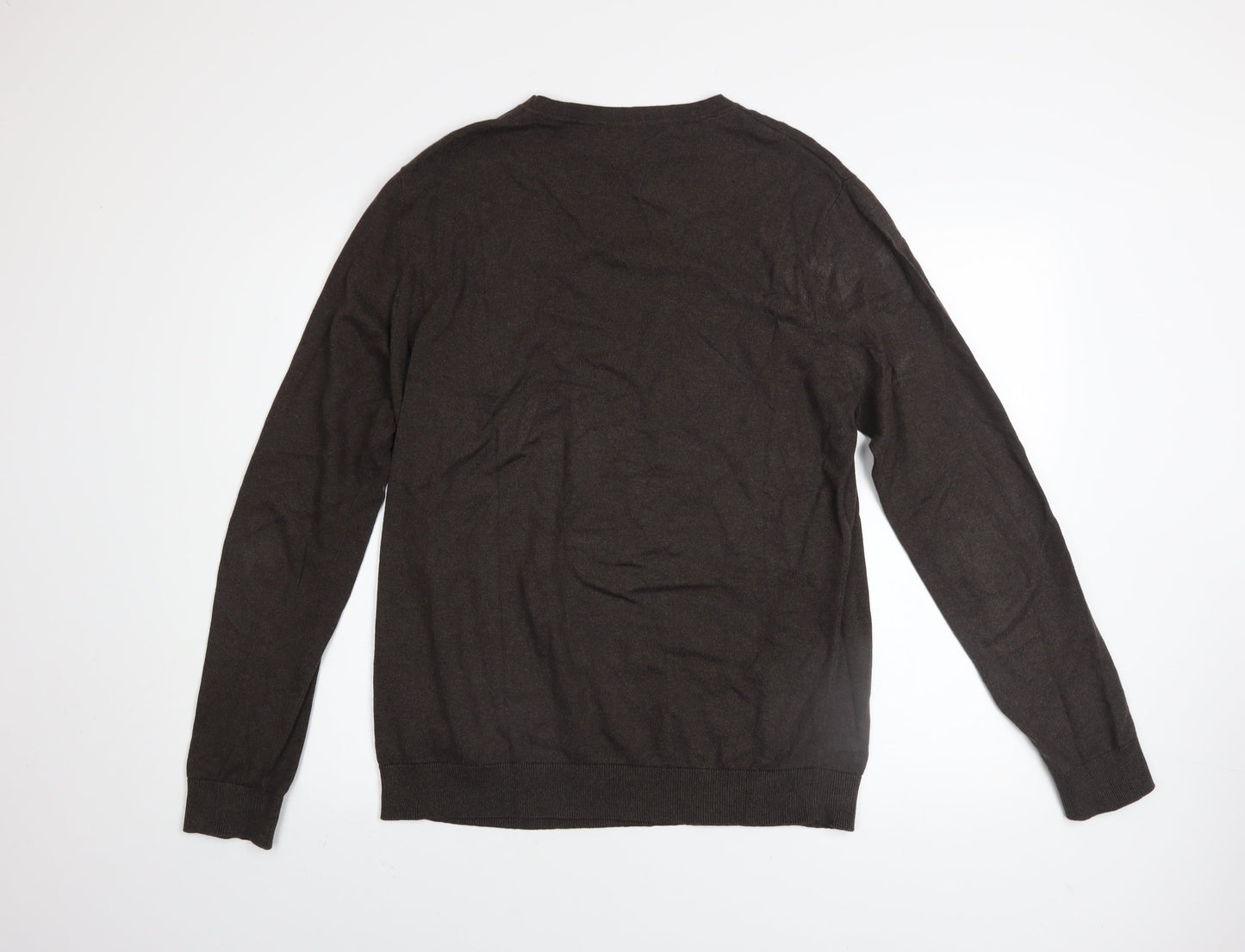 Selected Homme Men's Brown Cotton Crew Neck Jumper Size L