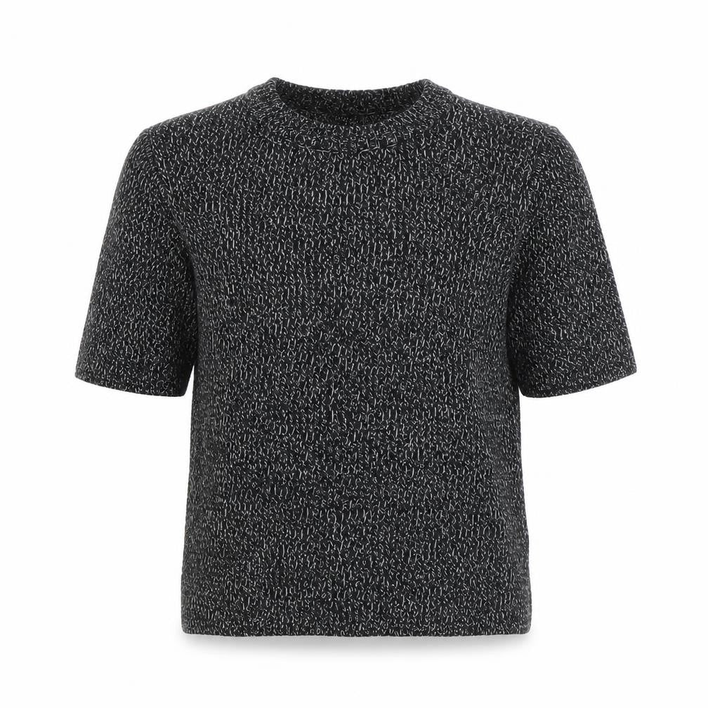 Hobbs Women's Grey Wool Blend Short Sleeve Knit Top Size 8