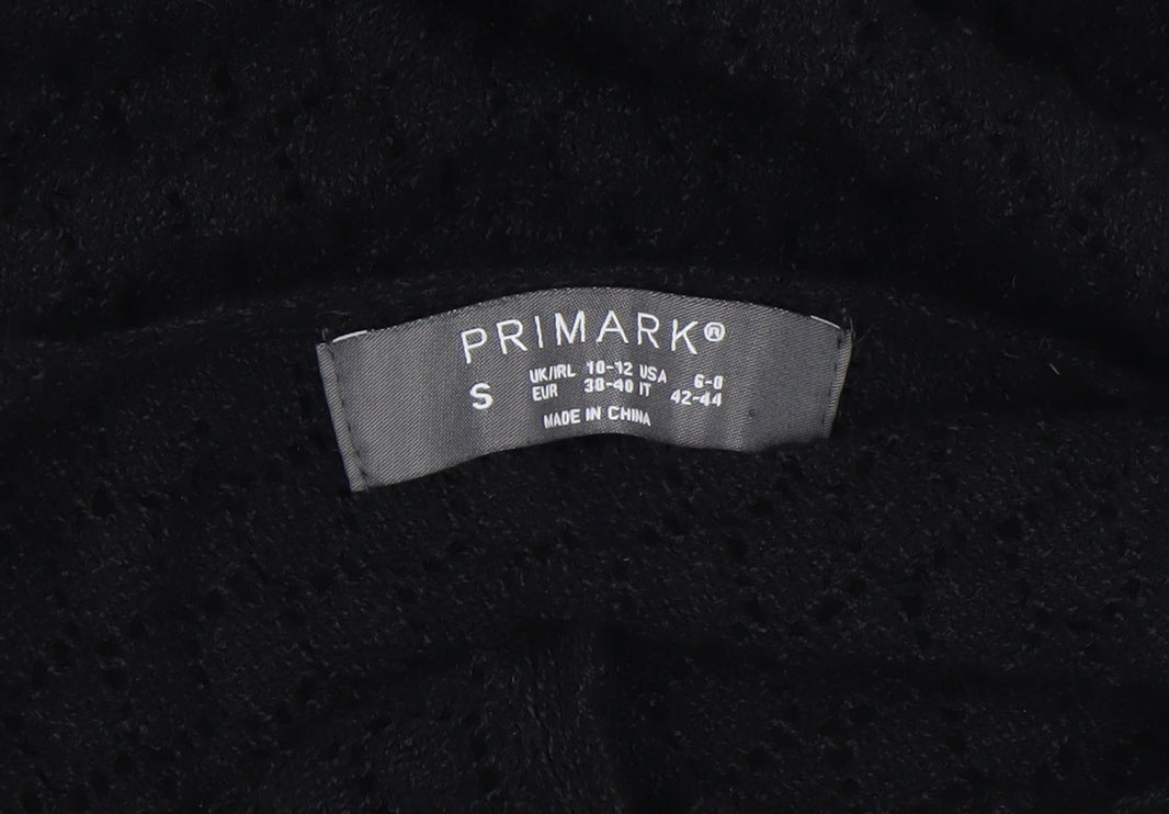 Primark Women’s Black Knit Slip Dress Size 10-12 V-Neck