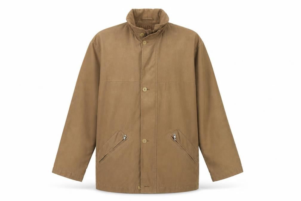Bush Men's Brown Polyester Button-Up Casual Jacket Size 40 Regular