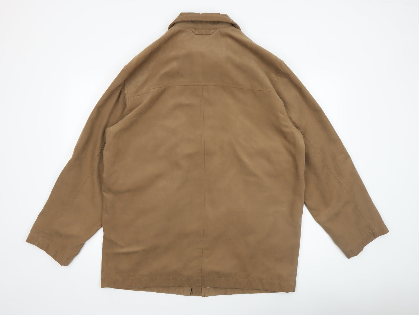 Bush Men's Brown Polyester Button-Up Casual Jacket Size 40 Regular
