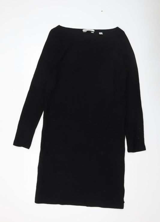 Scotch & Soda Women’s Black S Knit Sheath Dress Long Sleeve