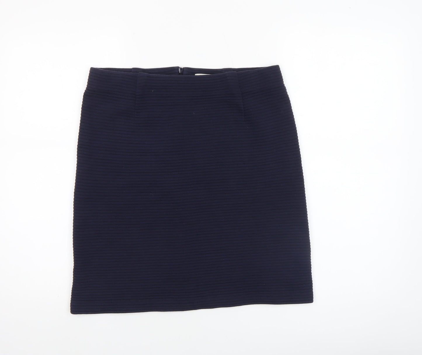 Boden Women Blue Cotton Blend Pencil Skirt Size 10 Knee Length