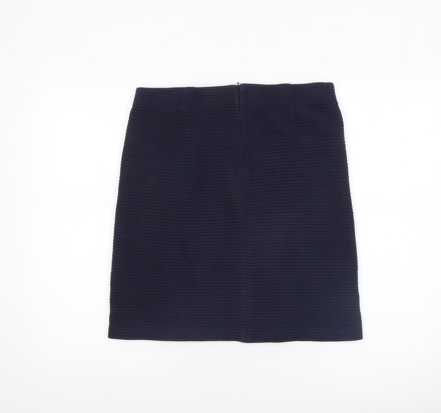 Boden Women Blue Cotton Blend Pencil Skirt Size 10 Knee Length