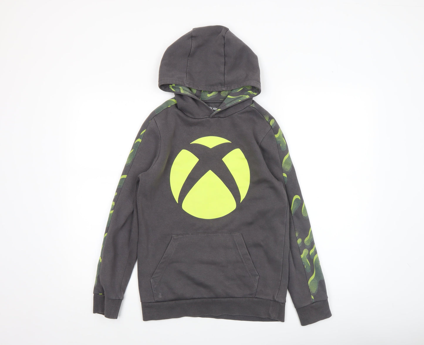Xbox Boys Grey Hoodie 11-12 Years Pullover Graphic Print Cotton Blend