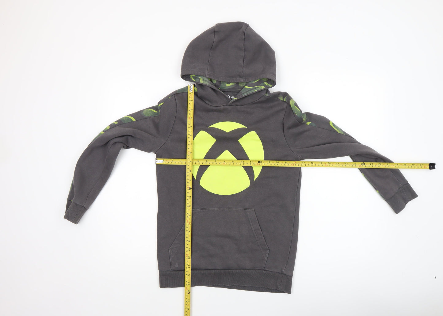 Xbox Boys Grey Hoodie 11-12 Years Pullover Graphic Print Cotton Blend