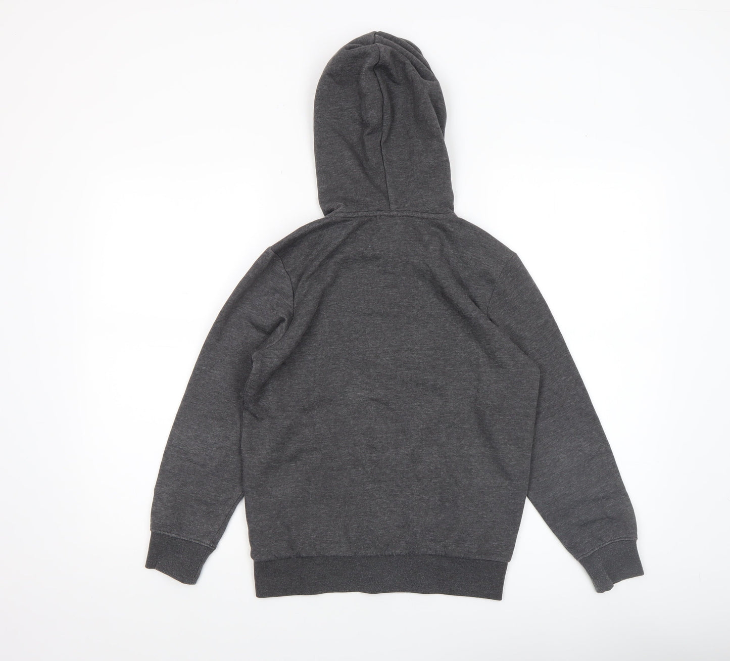 Champion Boys Grey Full Zip Hoodie Medium 9-10 Years Cotton Blend