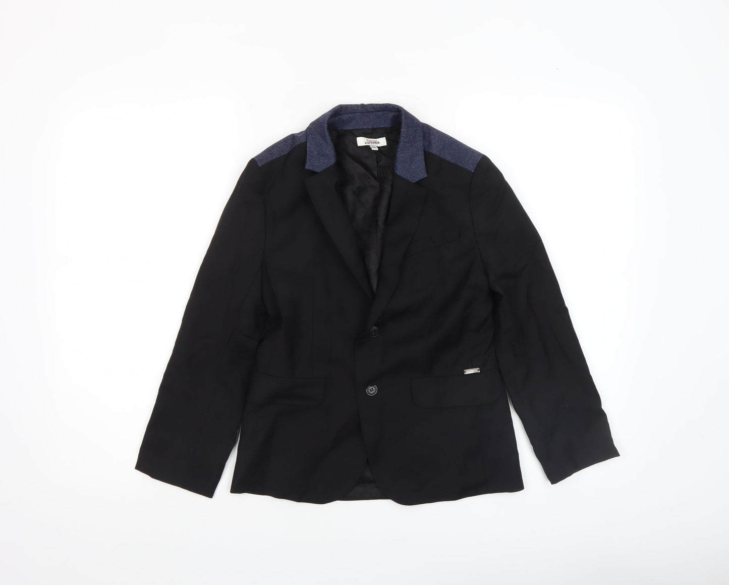Junior Gaultier Boys Black Wool Blend Single-Breasted Blazer 10 Years