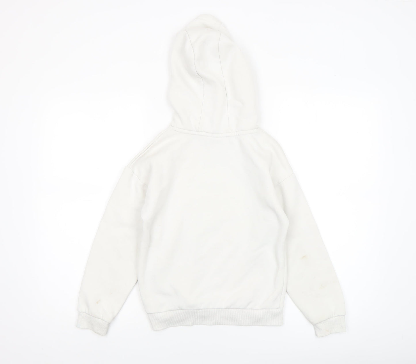 Garfield Boys White Pullover Hoodie 8-9 Years Graphic Print Cotton Blend