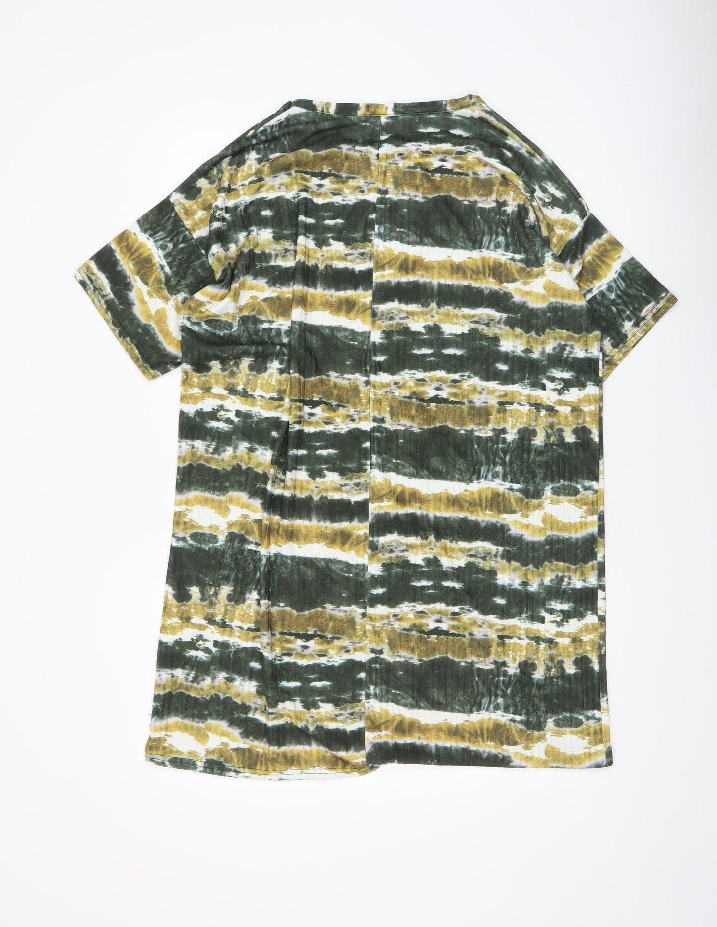 Boohoo Women’s Multicoloured Tie Dye Short Sleeve T-Shirt Dress Size 18