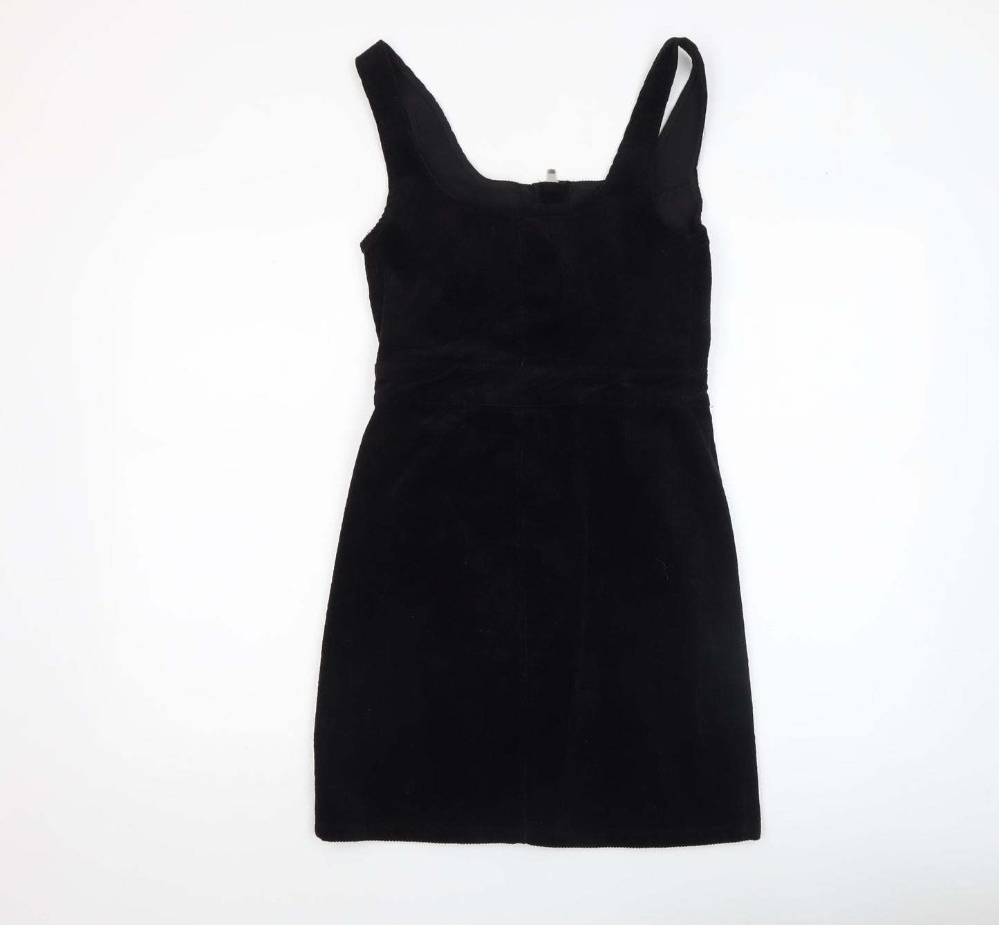 Denim Co. Women's Black Corduroy Pinafore Dress Size 8