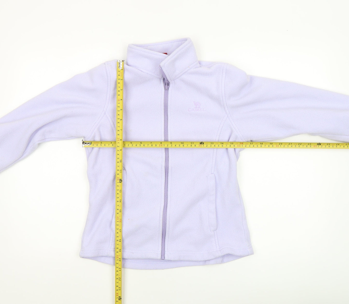 CAMEL Women's Purple Fleece Jacket Size 12 Full Zip Light Outdoor Wear