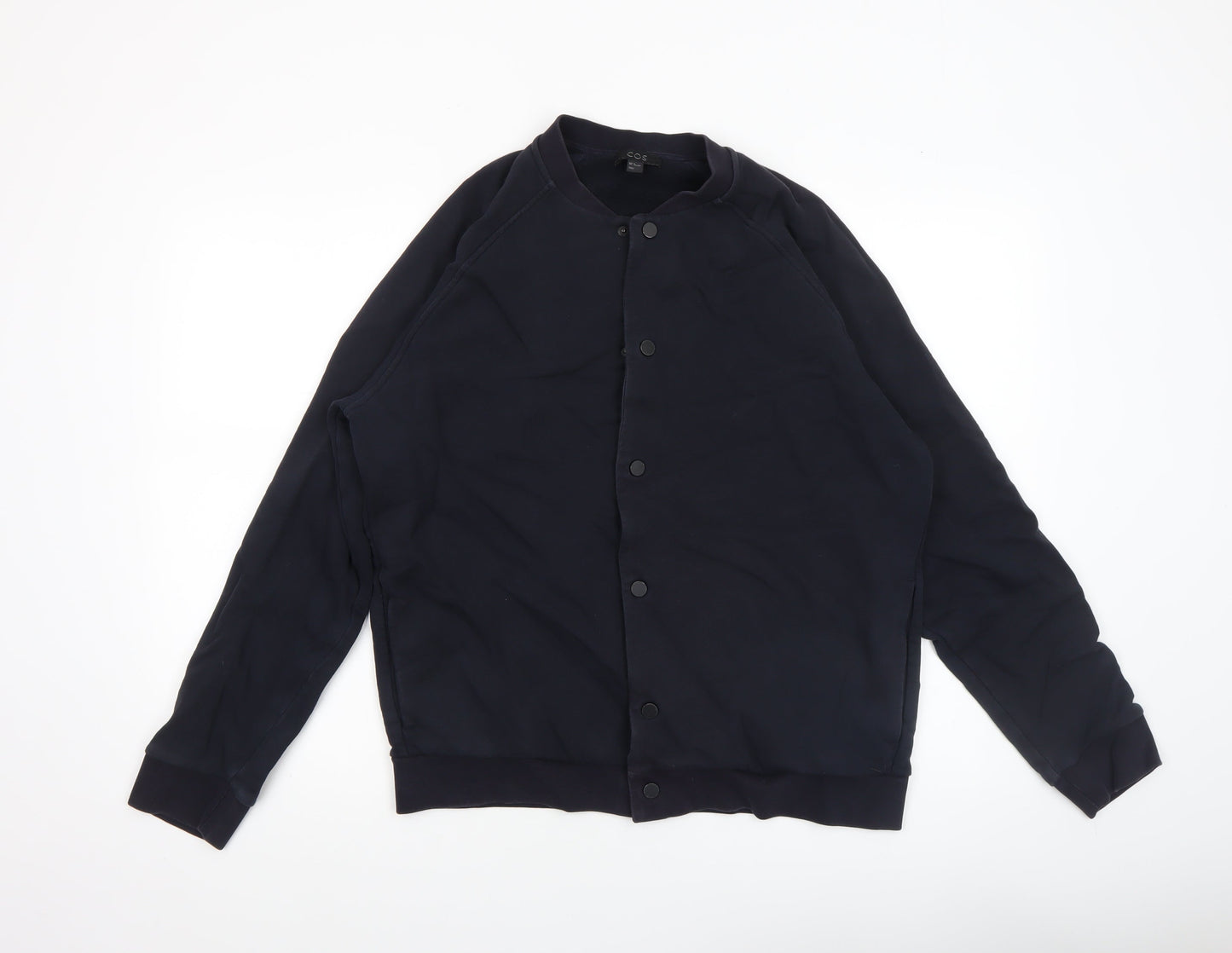 COS Men's Blue Cotton Bomber Jacket Size M Casual Lightweight