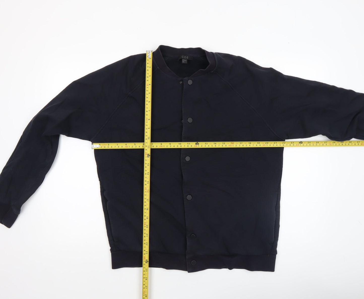 COS Men's Blue Cotton Bomber Jacket Size M Casual Lightweight
