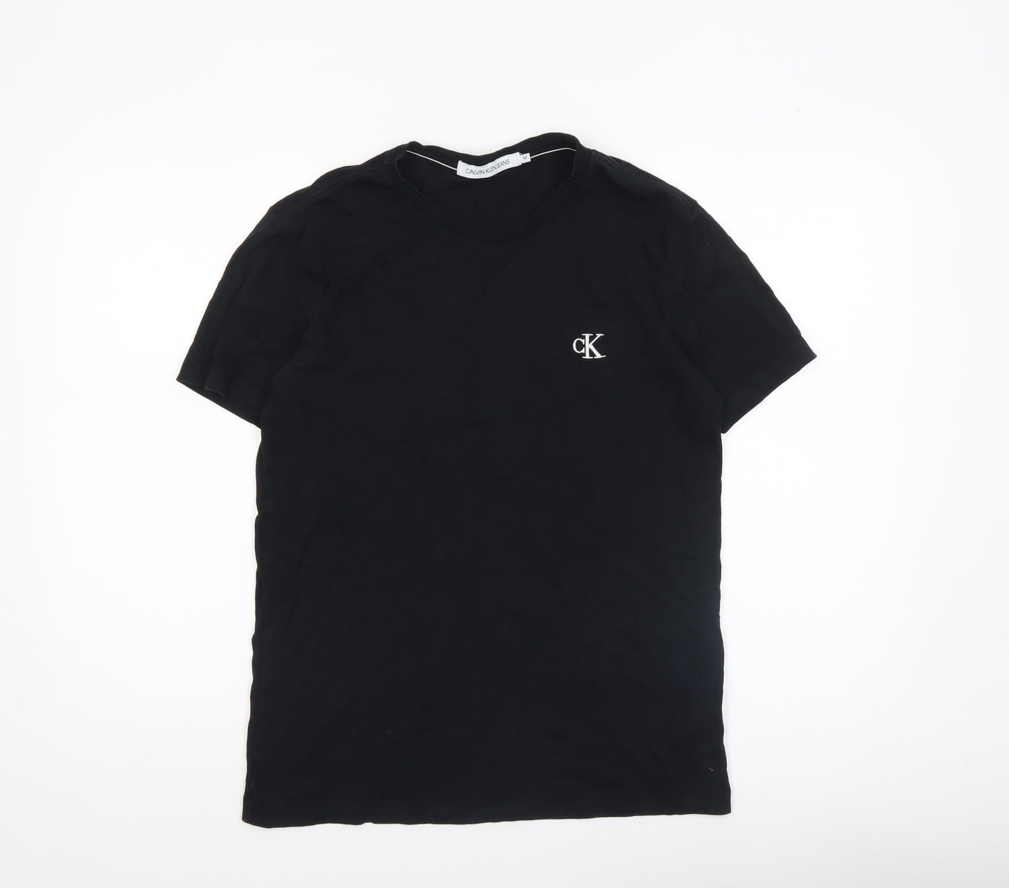 Calvin Klein Jeans Men’s Black Cotton Crew Neck T-Shirt M