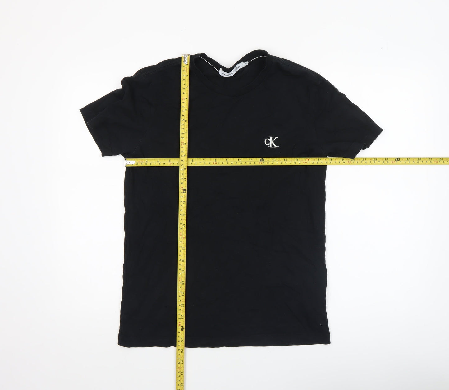 Calvin Klein Jeans Men’s Black Cotton Crew Neck T-Shirt M