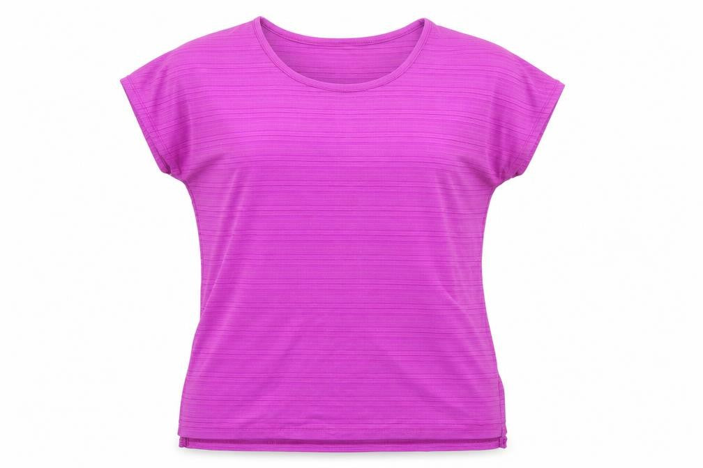 Dunnes Womens Purple Short Sleeve Activewear Top Size 8