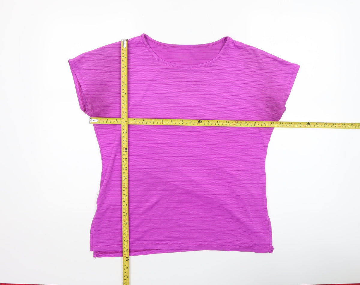 Dunnes Womens Purple Short Sleeve Activewear Top Size 8