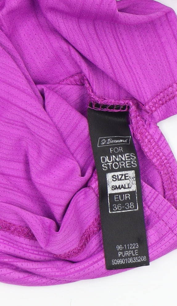 Dunnes Womens Purple Short Sleeve Activewear Top Size 8