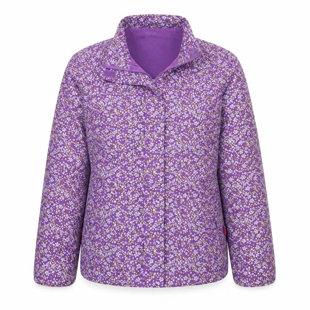 Name It Girls Purple Floral Hooded Rain Coat 11-12 Years Lined Jacket