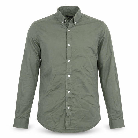 New Look Men Green Muscle Fit Button-Down Shirt Size S