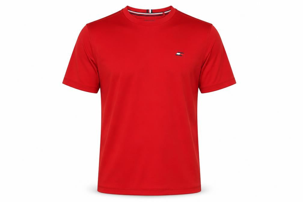 Tommy Hilfiger Men's Red Performance T-Shirt Size M Regular Fit