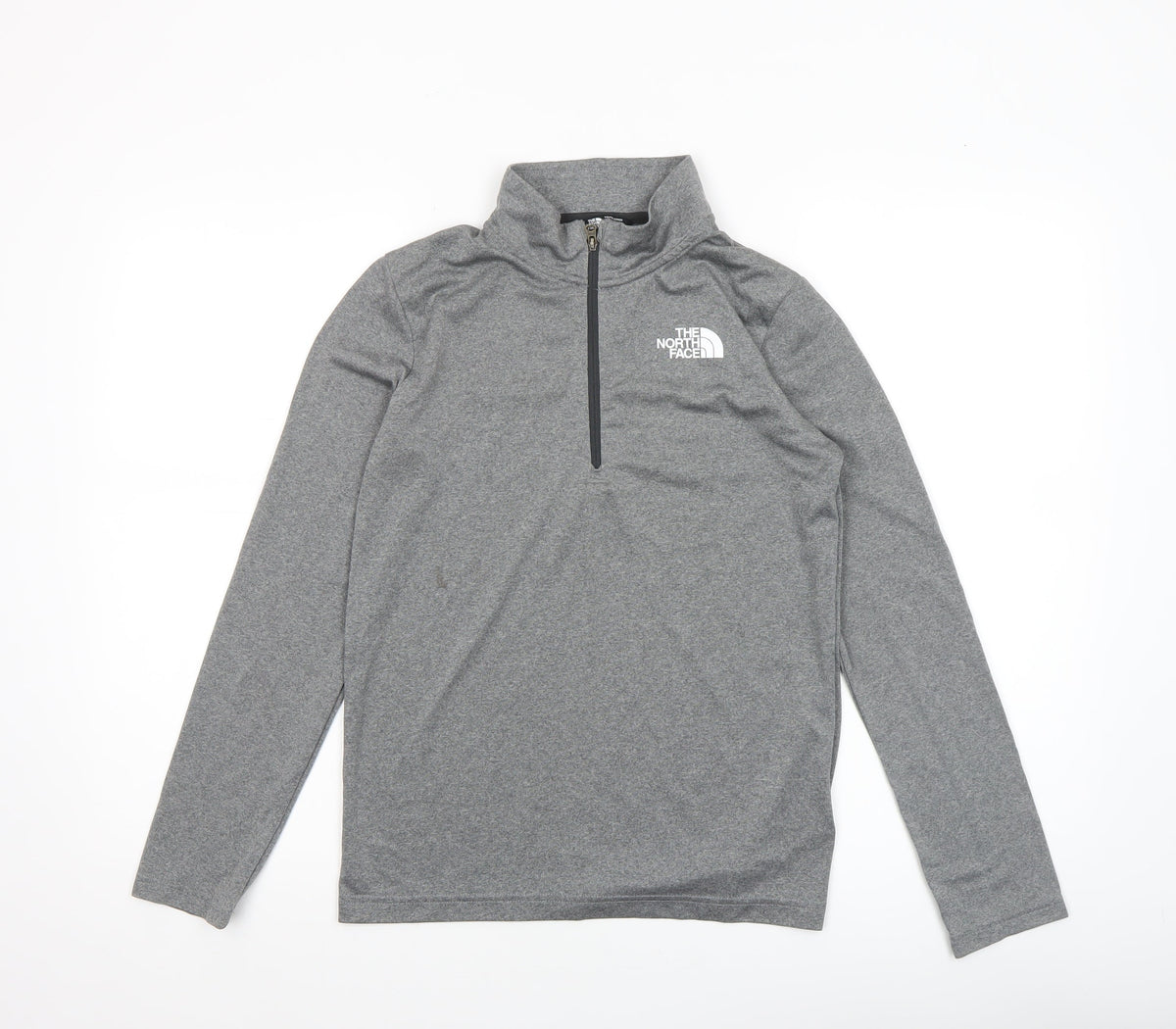 The North Face Boys Grey L 1/4 Zip Pullover Active Top