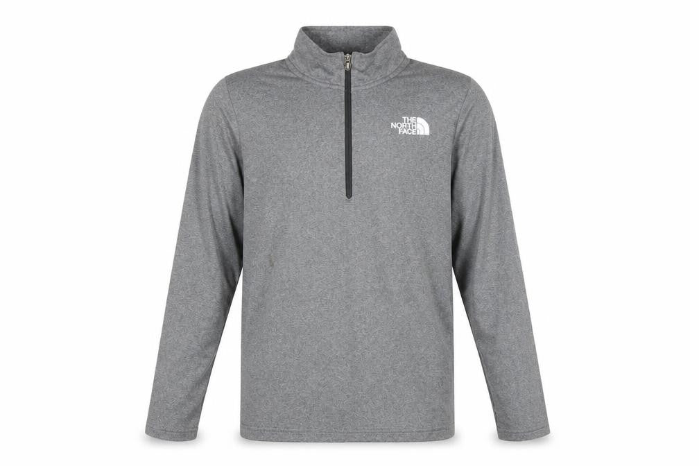 The North Face Boys Grey L 1/4 Zip Pullover Active Top
