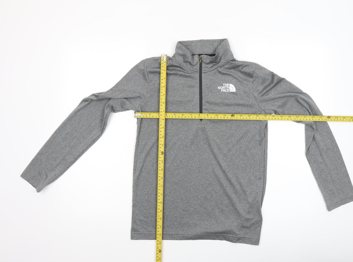 The North Face Boys Grey L 1/4 Zip Pullover Active Top