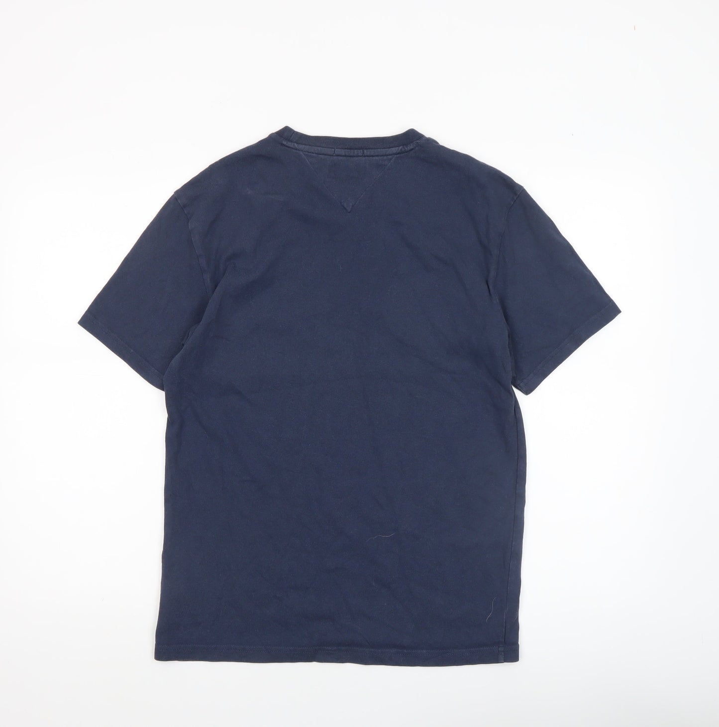 Tommy Jeans Men's Blue Regular Fit Cotton Logo T-Shirt Size S