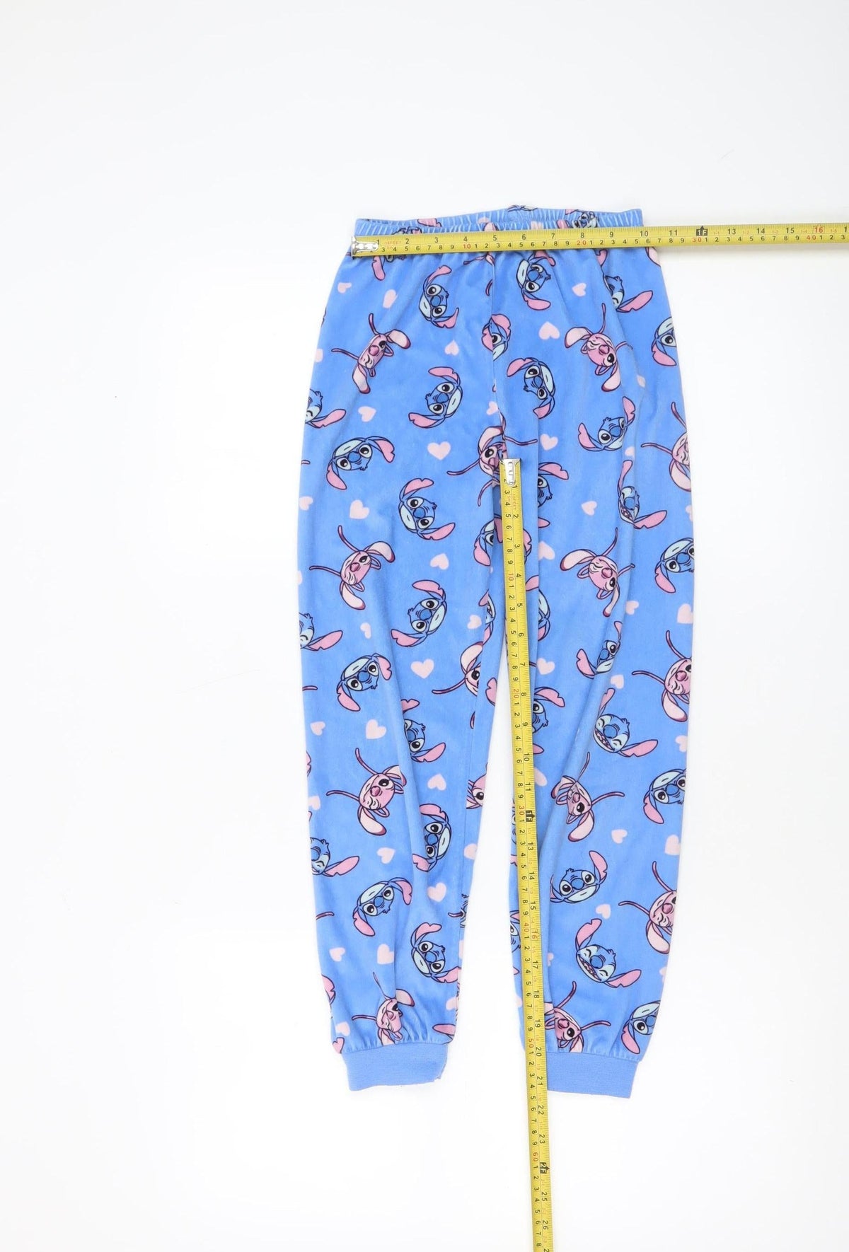 Disney Girls Blue Lilo & Stitch Fleece Pyjama Set 8-9 Years Long Sleeve