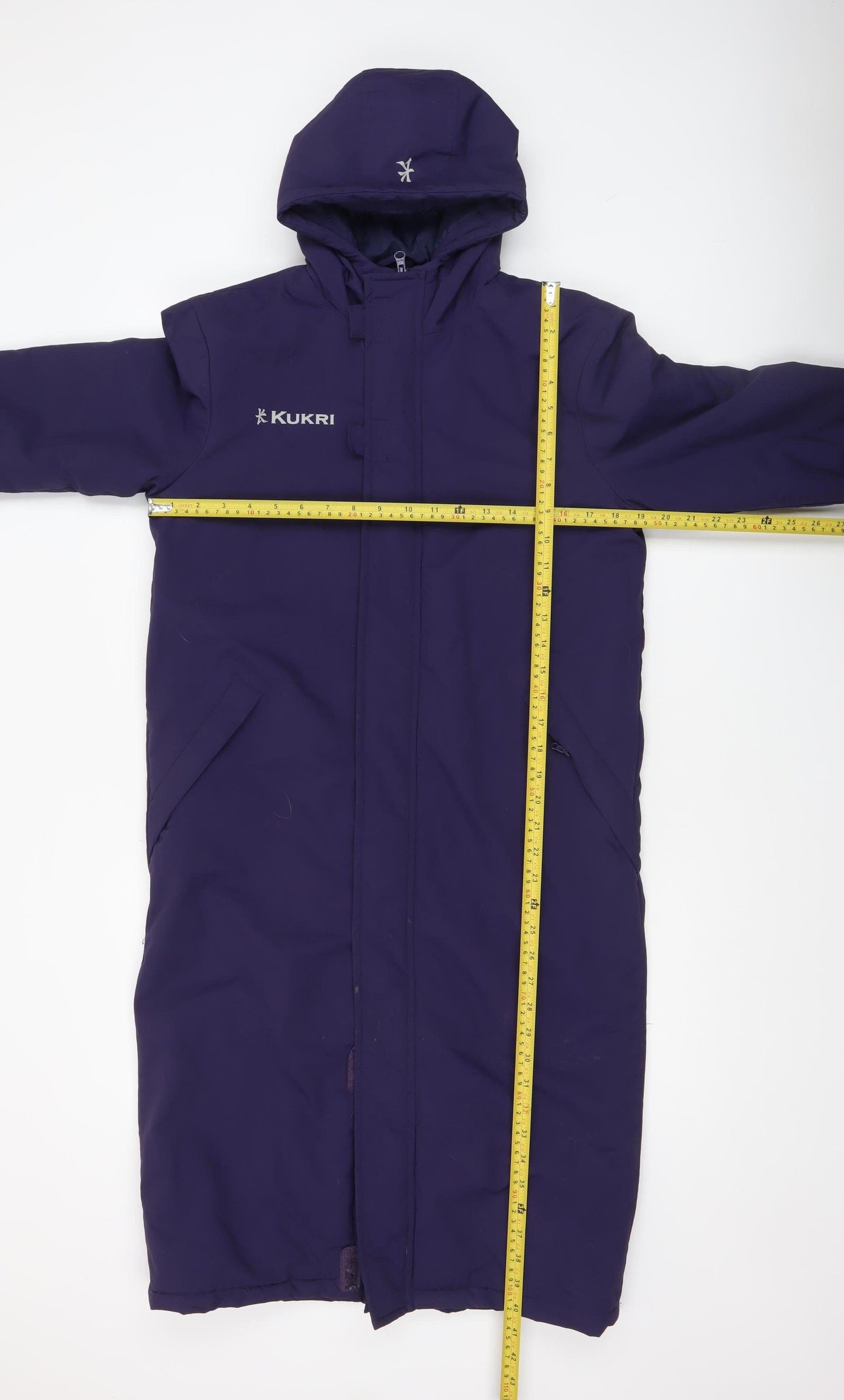 Kukri Unisex Kids Purple Long Hooded Puffer Coat 10-11 Years
