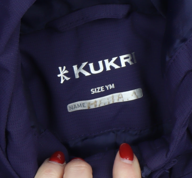 Kukri Unisex Kids Purple Long Hooded Puffer Coat 10-11 Years