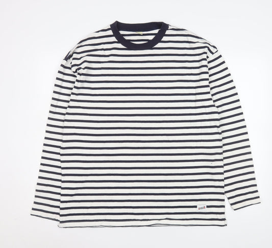 Screen Stars Women’s Multicoloured Striped Long Sleeve Cotton T-Shirt L
