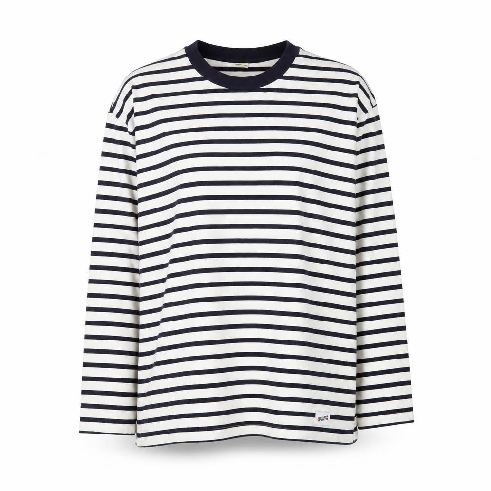 Screen Stars Women’s Multicoloured Striped Long Sleeve Cotton T-Shirt L