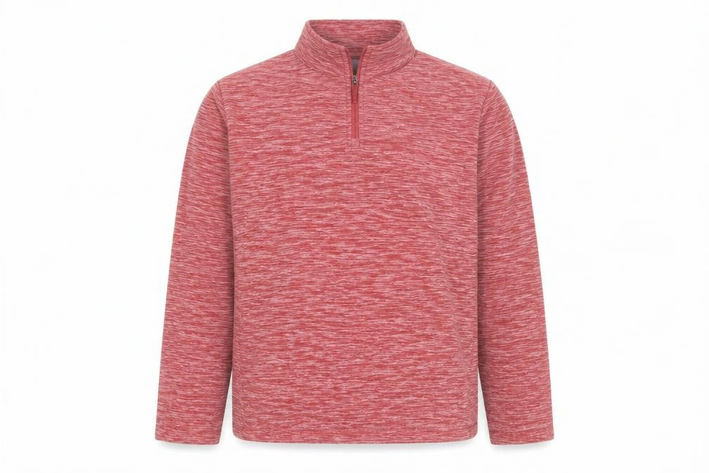 Crane Men's Red 1/4 Zip Fleece Pullover Sweatshirt Size M