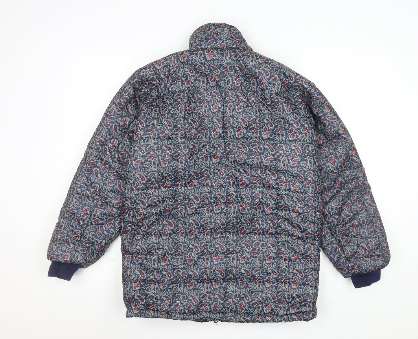 Bronte Women's Blue Paisley Quilted Puffer Jacket Size 10 UK