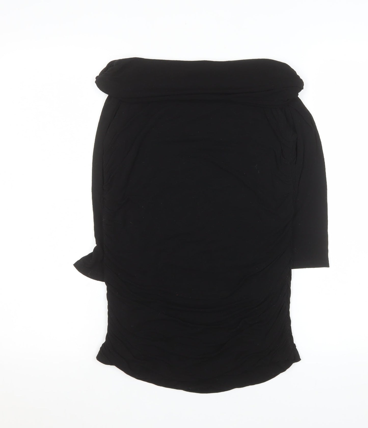 Phase Eight Women Black Off Shoulder Tunic Top Size L Viscose Blend