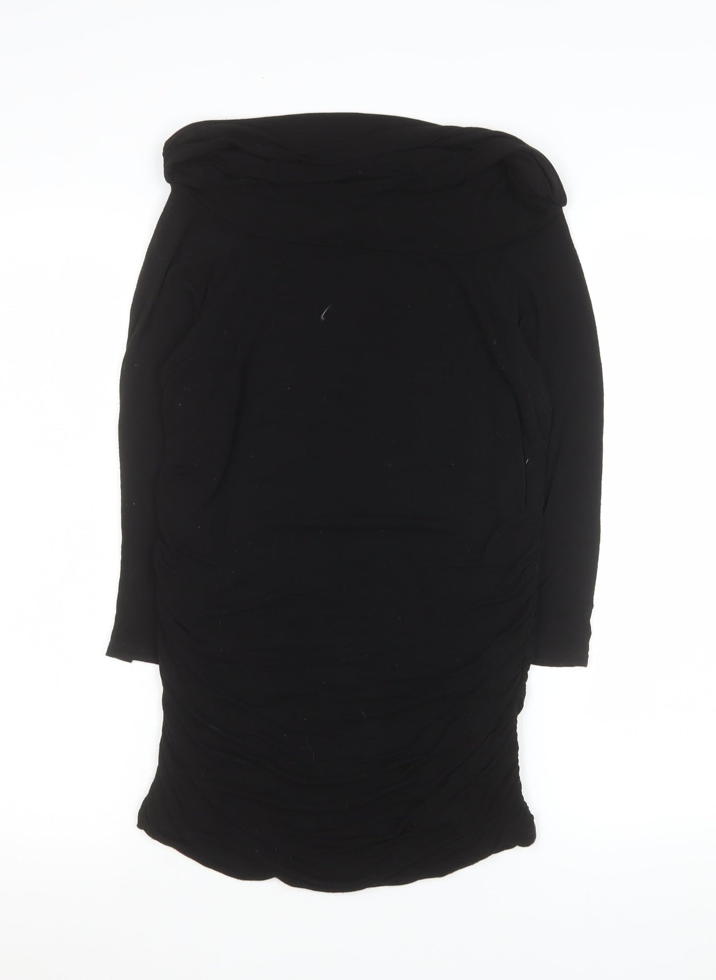 Phase Eight Women Black Off Shoulder Tunic Top Size L Viscose Blend