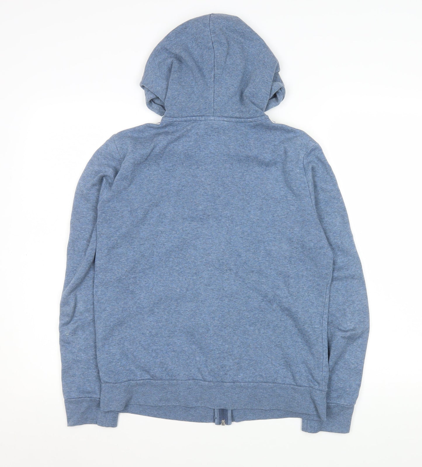Adidas Womens Blue Hooded Full Zip Basic Jacket Size 12