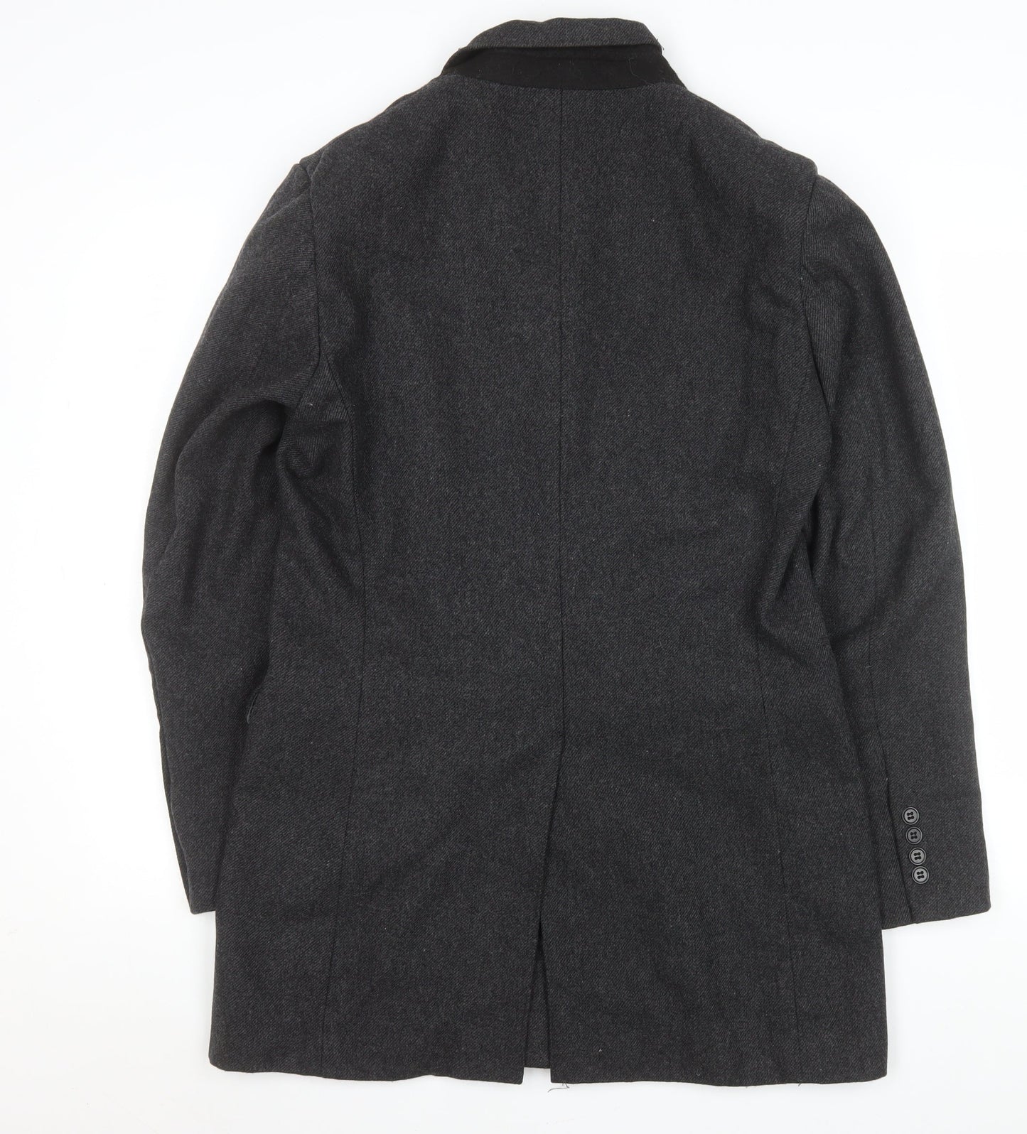 Christiano Baldinucci Men's Grey Wool Overcoat M Classic Formal