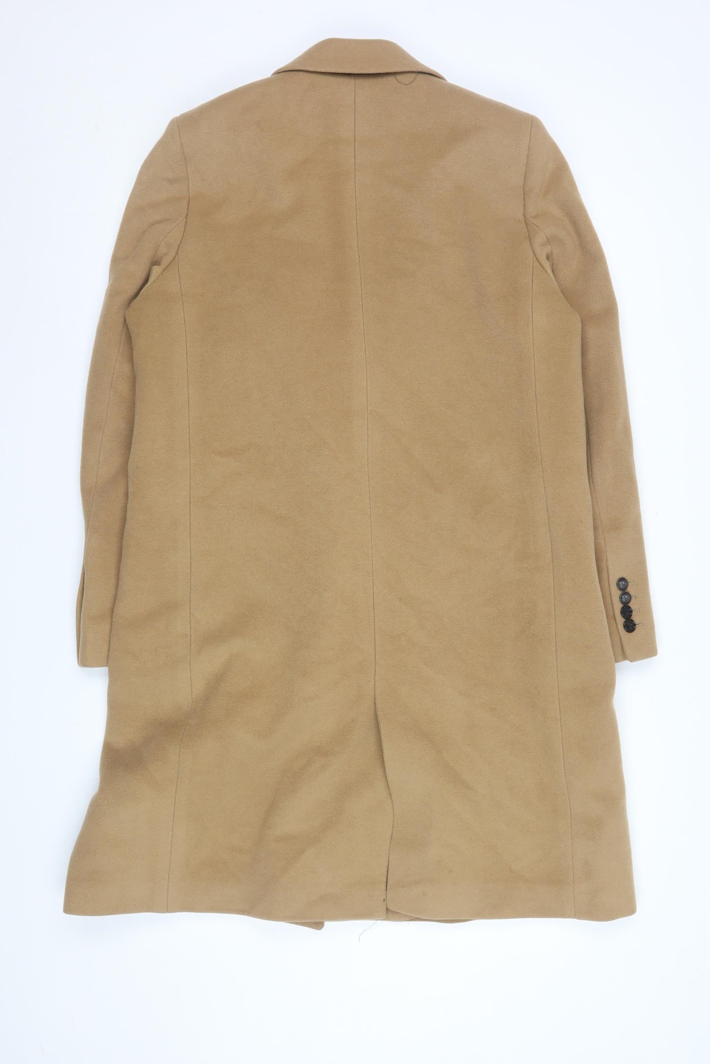 The Kooples Men's Beige Wool Overcoat 38 Classic Long