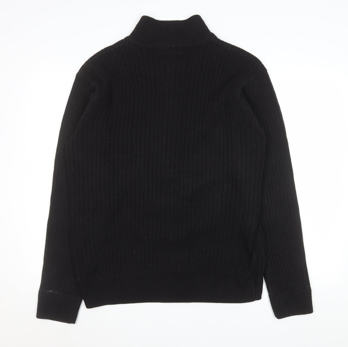 Premier Man Black Ribbed Full Zip Knit Men’s Jacket M 40in